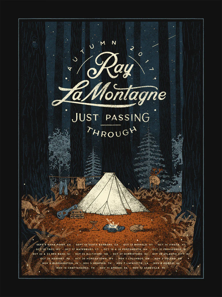 Ray Lamontagne concert tour poster 2026